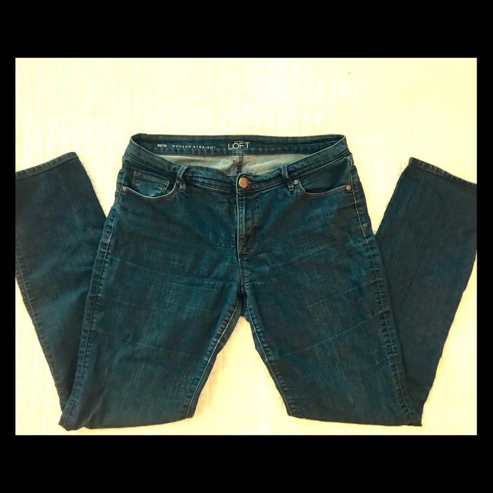 LOFT Modern Straight Jeans 10